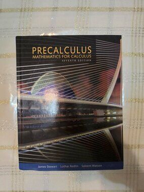 Precalculus Mathematics for Calculus 7th Ed Stewart Redlin Watson Hardcover